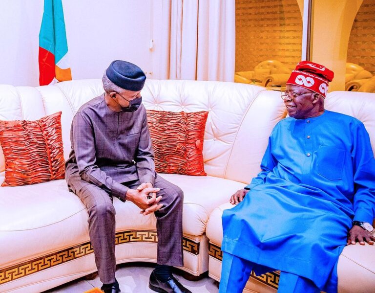 Tinubu visits Osinbajo in Abuja