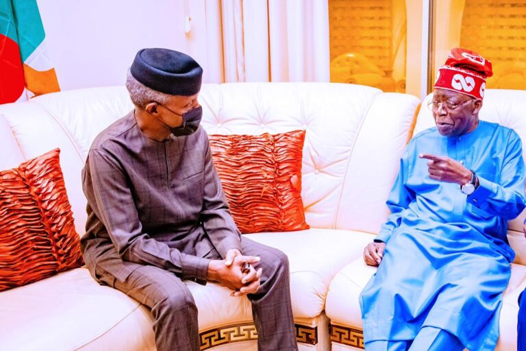 Tinubu visits Osinbajo in Abuja