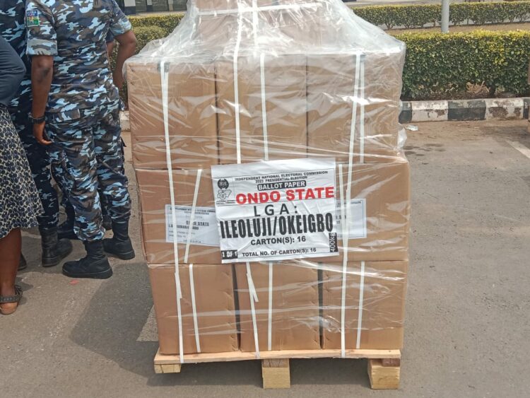 Pictorial Ondo Inec Receives Sensitive Materials From Cbn