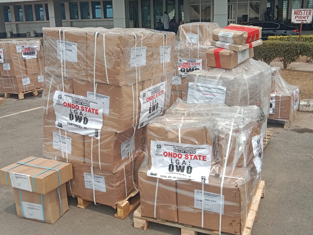 Pictorial Ondo Inec Receives Sensitive Materials From Cbn