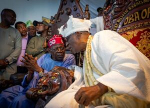 Tinubu visits Oba of Lagos 