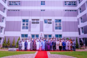 President Muhammadu Buhari at the commissioning of the new Customs Headquarters in Abuja