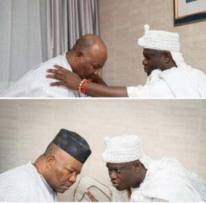 Senator Godswill Akpabio and Ooni of Ife