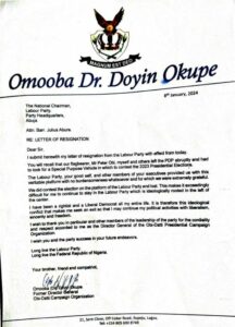 Okupe resigns